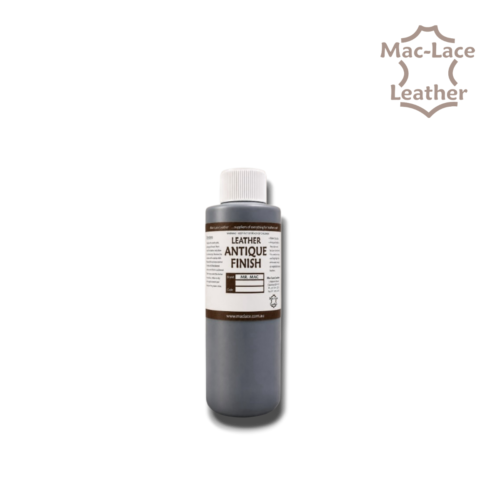 125ml MR MAC Leathercraft Antique Finish for colouring natural and vegetable-tanned leather and highlighting carved, tooled and stamped patterns.