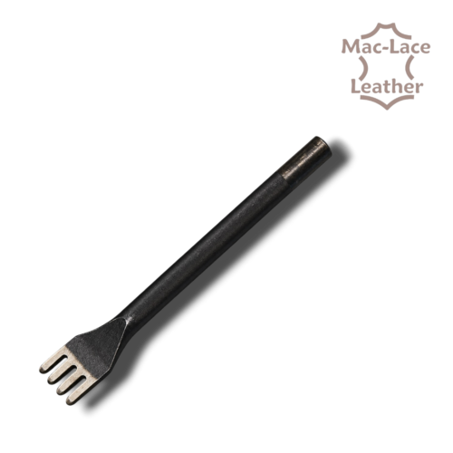 4 prong stitching chisel with 2.5mm wide prongs for leather hand stitching