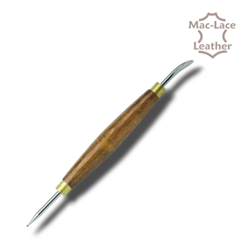 170mm large handle dual-ended stylus and spoon leather modelling tool