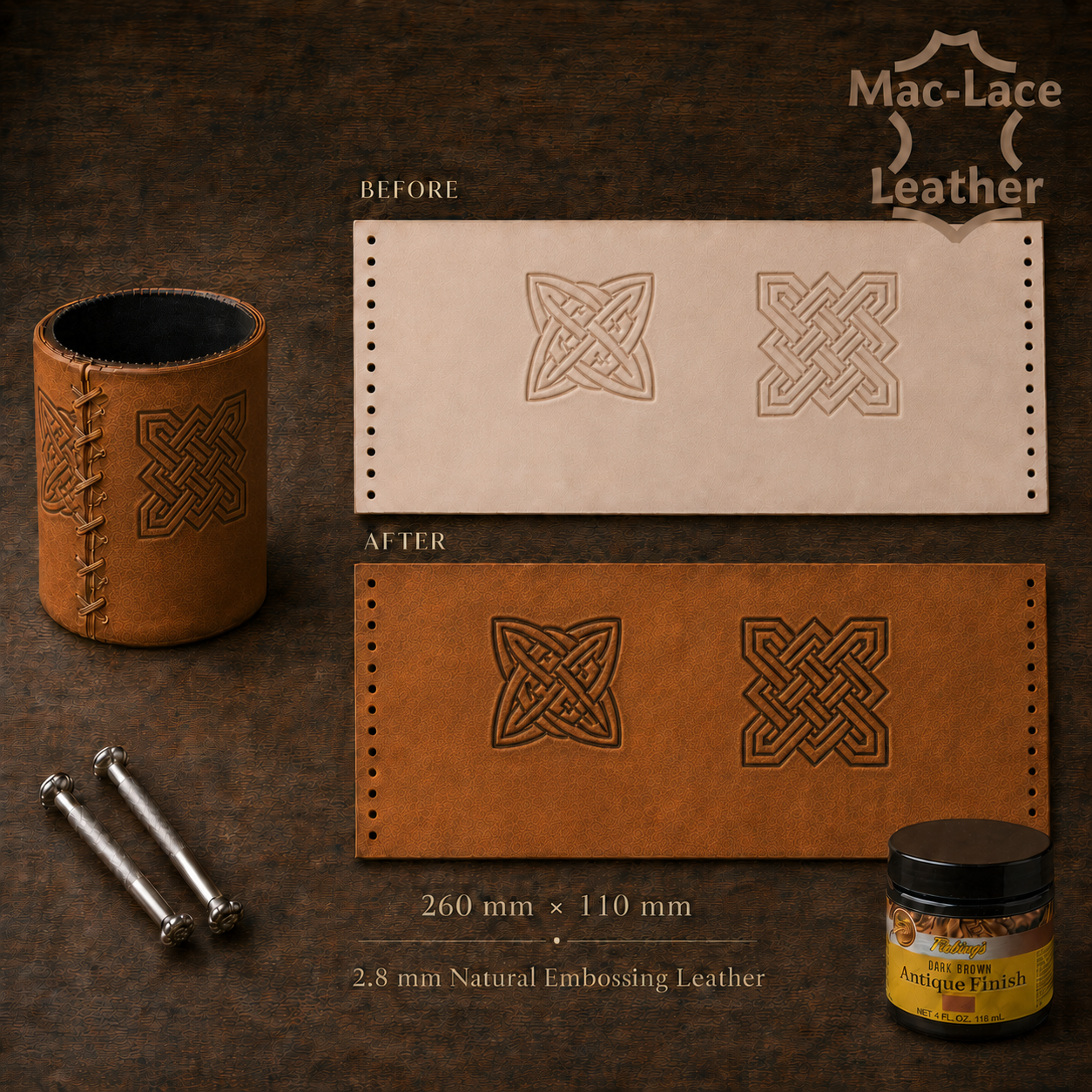 Embossed Stubby Cooler Pre Cut - Celtic 1