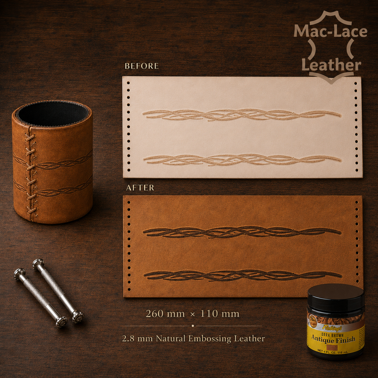 Embossed Stubby Cooler Pre Cut - Double Lines