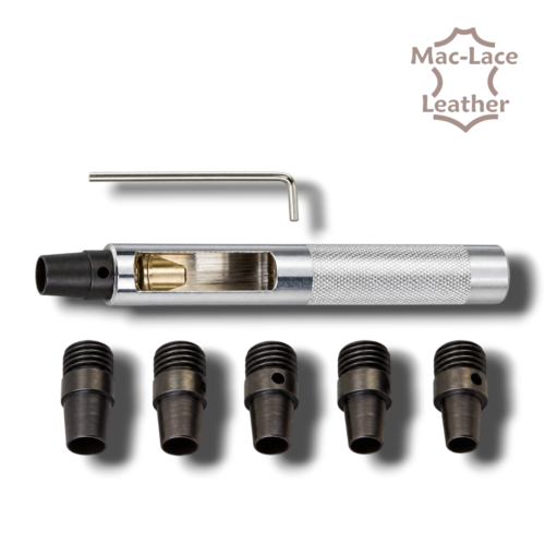 Ivan Maxi Punch Set with six 5–7.5mm round punch tubes, handle and wrench