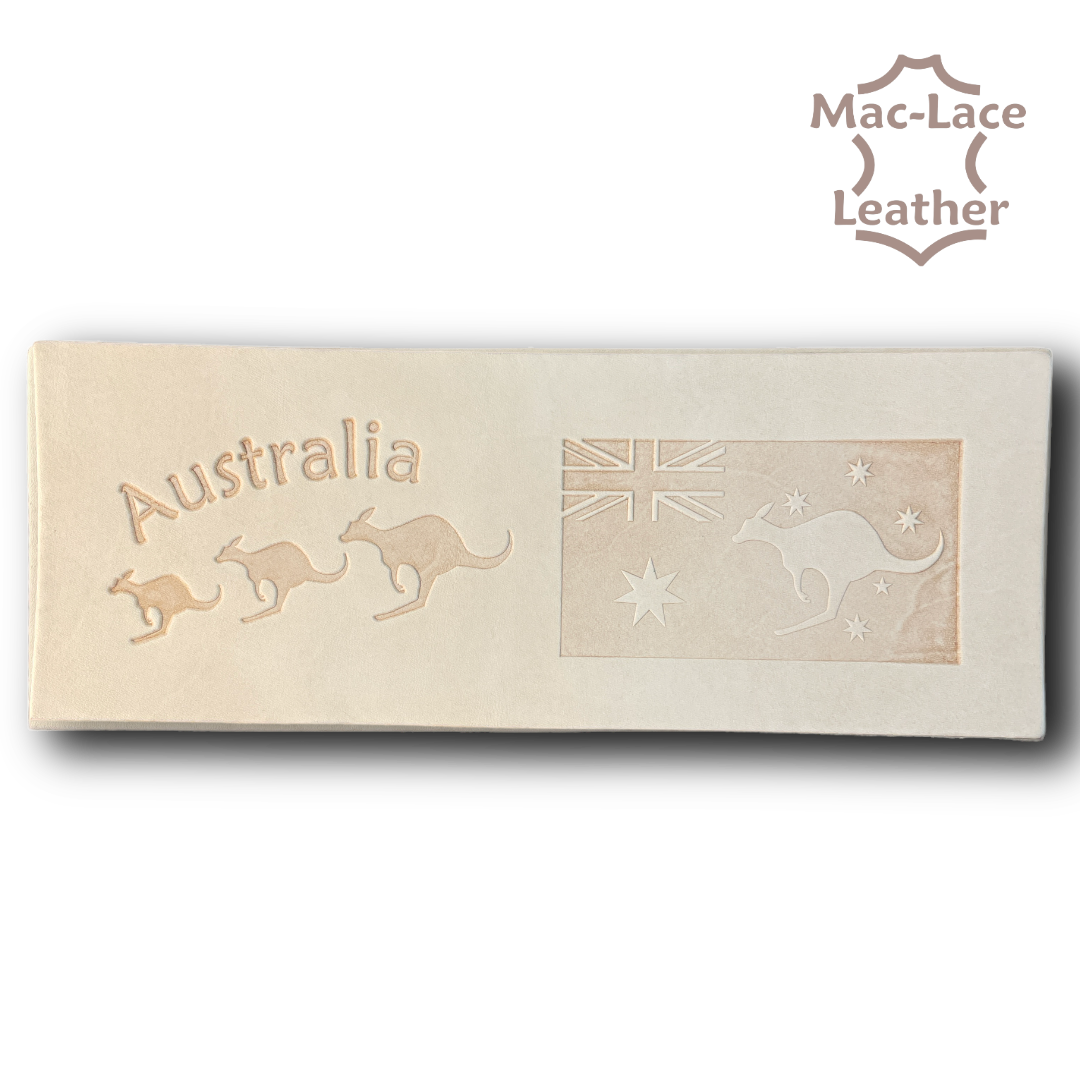 Embossed Wallet Back - Kangaroo & Flag