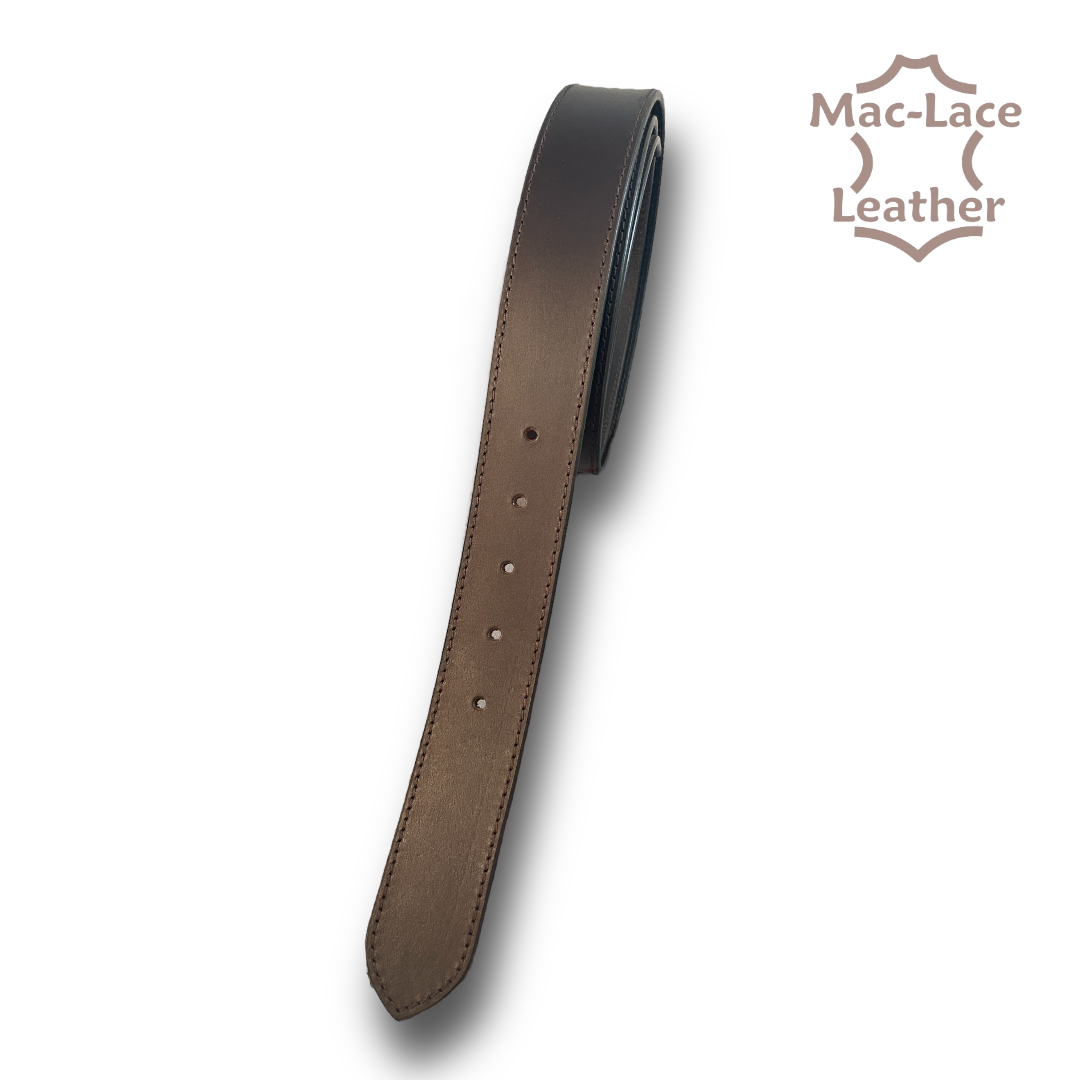 Leather Belt 38mm Dark Brown with Brown Stitching - Regular