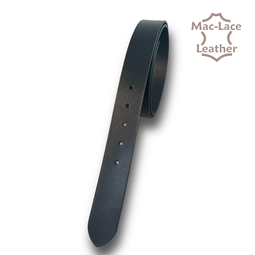 Leather Belt-Blank 38mm Black - Regular