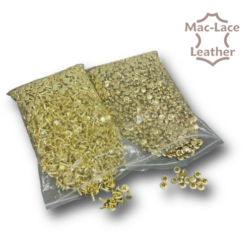 10mm Brass Double-Cap Rivet Pk of 2000
