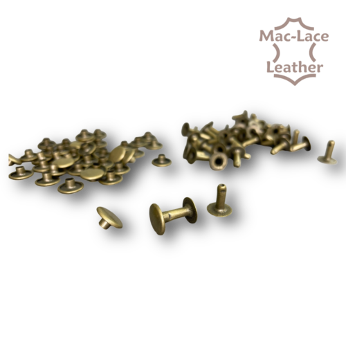 10mm Single Cap Rivet Antique Brass Pack of 1000