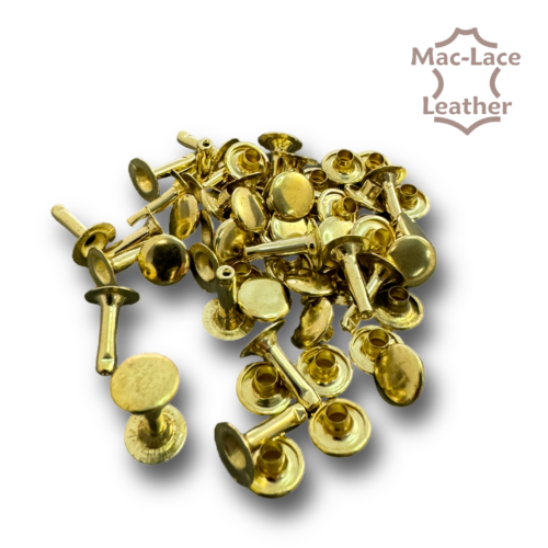 12mm Single-Cap Rivet Brass Pack of 100