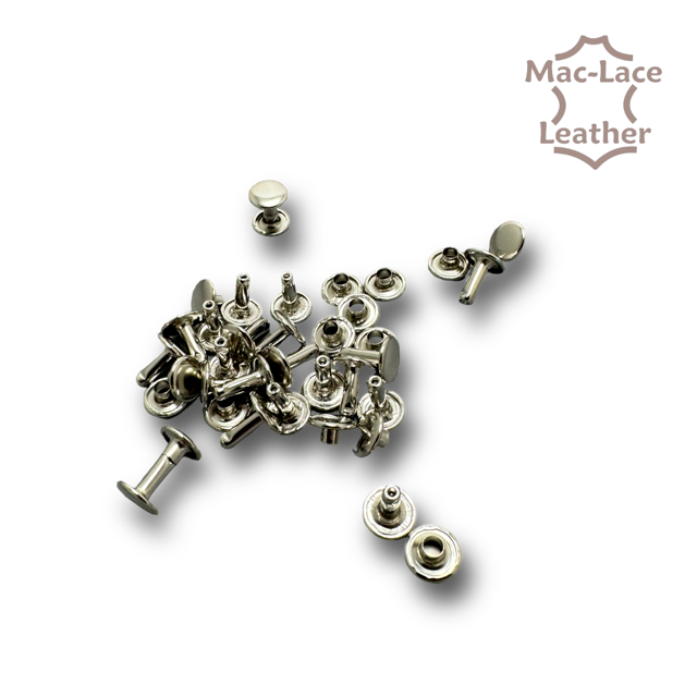 Double Cap Rivet 10mm Nickel 100Pk