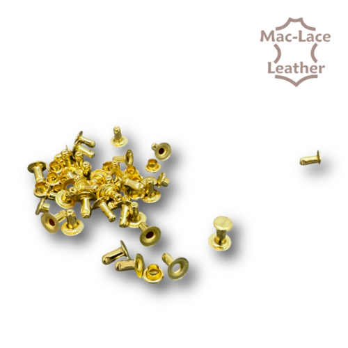 7mm Single-Cap Brass Rivets Pack of 100
