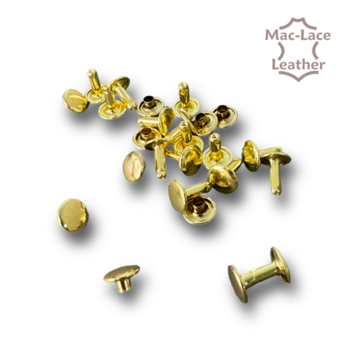 Brass Double-Cap Rivet 10mm Pack of 100
