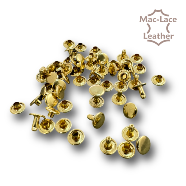 Double Cap Rivet 8mm Brass Pack of 100