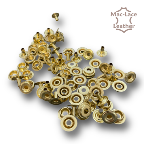Long Press Studs Brass Pack of 100