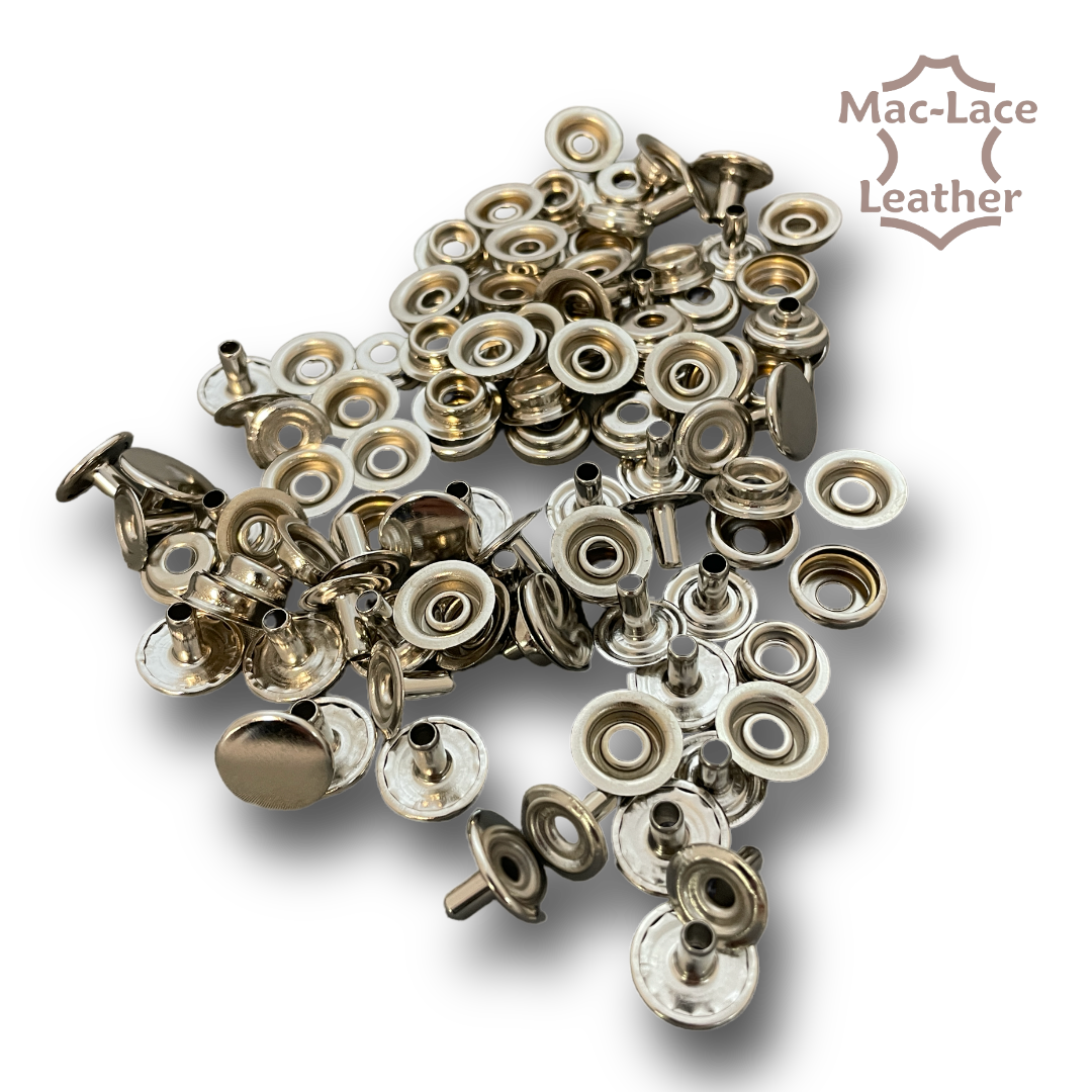 Long Press Studs Nickel Pack of 100 MacLace Leather Buy Online
