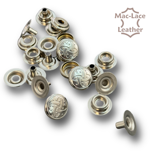 Regular Celtic Press-Studs Nickel Pack of 10