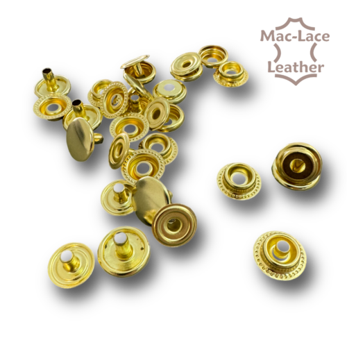 Regular Press Studs Brass Pack of 10