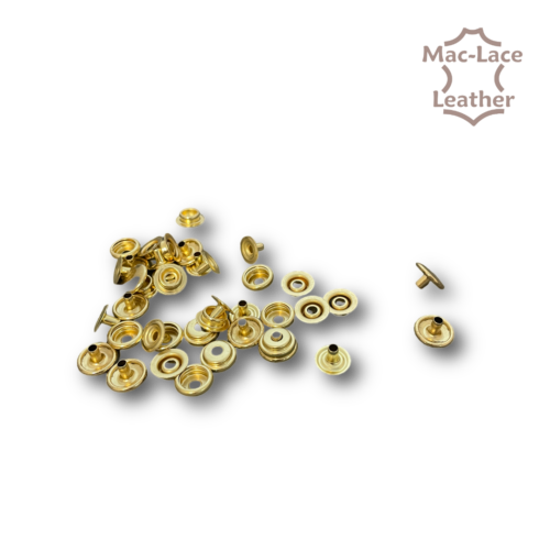 Regular Press Studs Brass Pack of 100