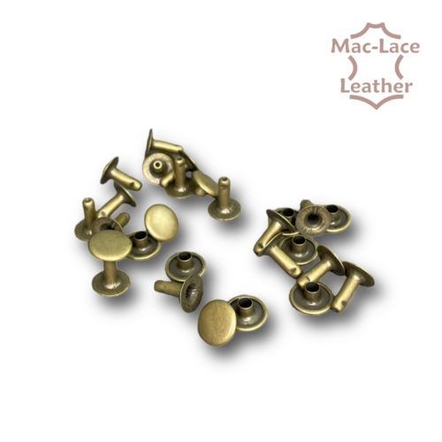 Single-Cap 10mm Rivet Antique Brass Pack of 100