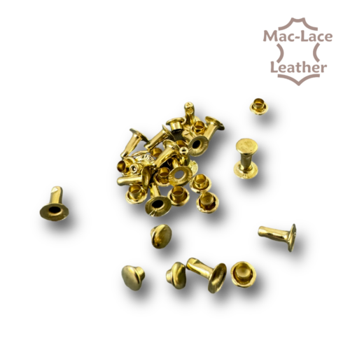 Single-Cap Rivet 8mm Brass Pack of 100