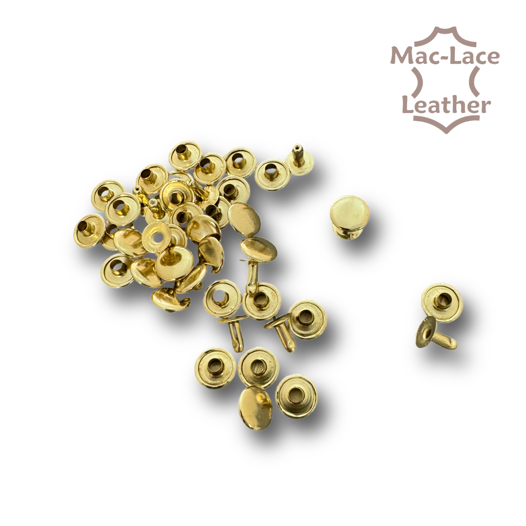 Single-Cap Rivet 8mm Brass Pack of 2000 (9mm Cap)