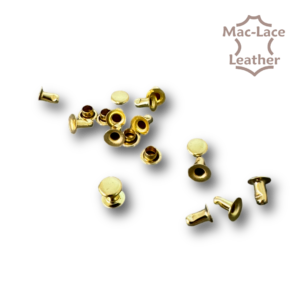 Single-Cap Rivets 5mm Brass Pack of 100