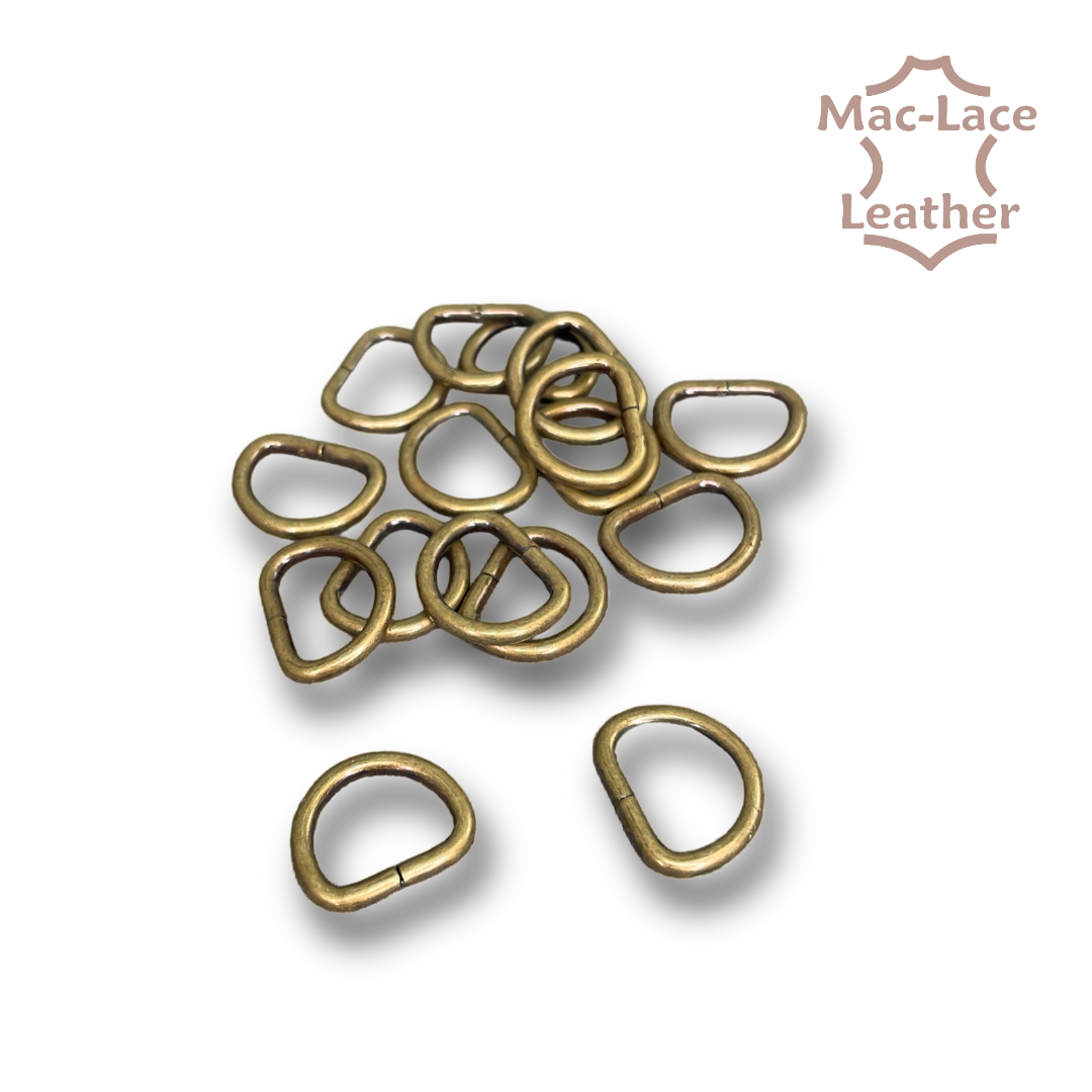 13mm non-welded Antique D-Rings Pack of 100