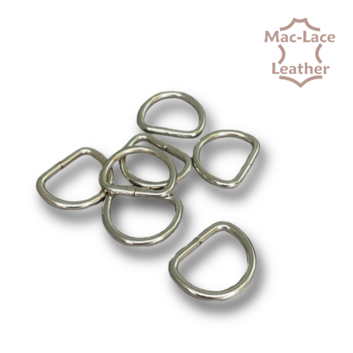 16mm Nickel D-Ring Non-Welded Pack of 100