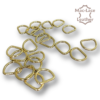 16mm non-welded Gold D-Rings Pack of 100