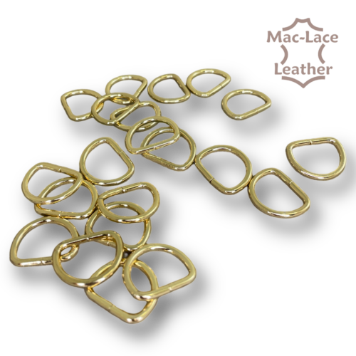 16mm non-welded Gold D-Rings Pack of 100