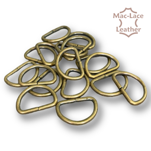20mm non-welded 20 Antique D-Rings Pack of 100