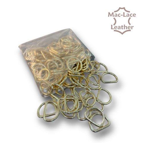 25mm Gold D-Rings Non-Welded