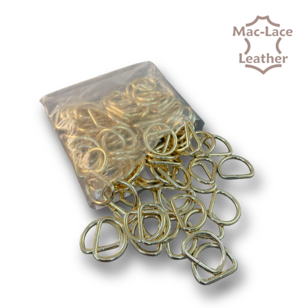 25mm Gold D-Rings Non-Welded