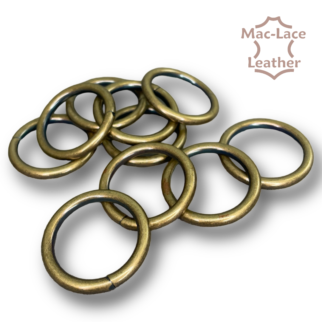 25mm non-welded Antique Rings Pack of 10