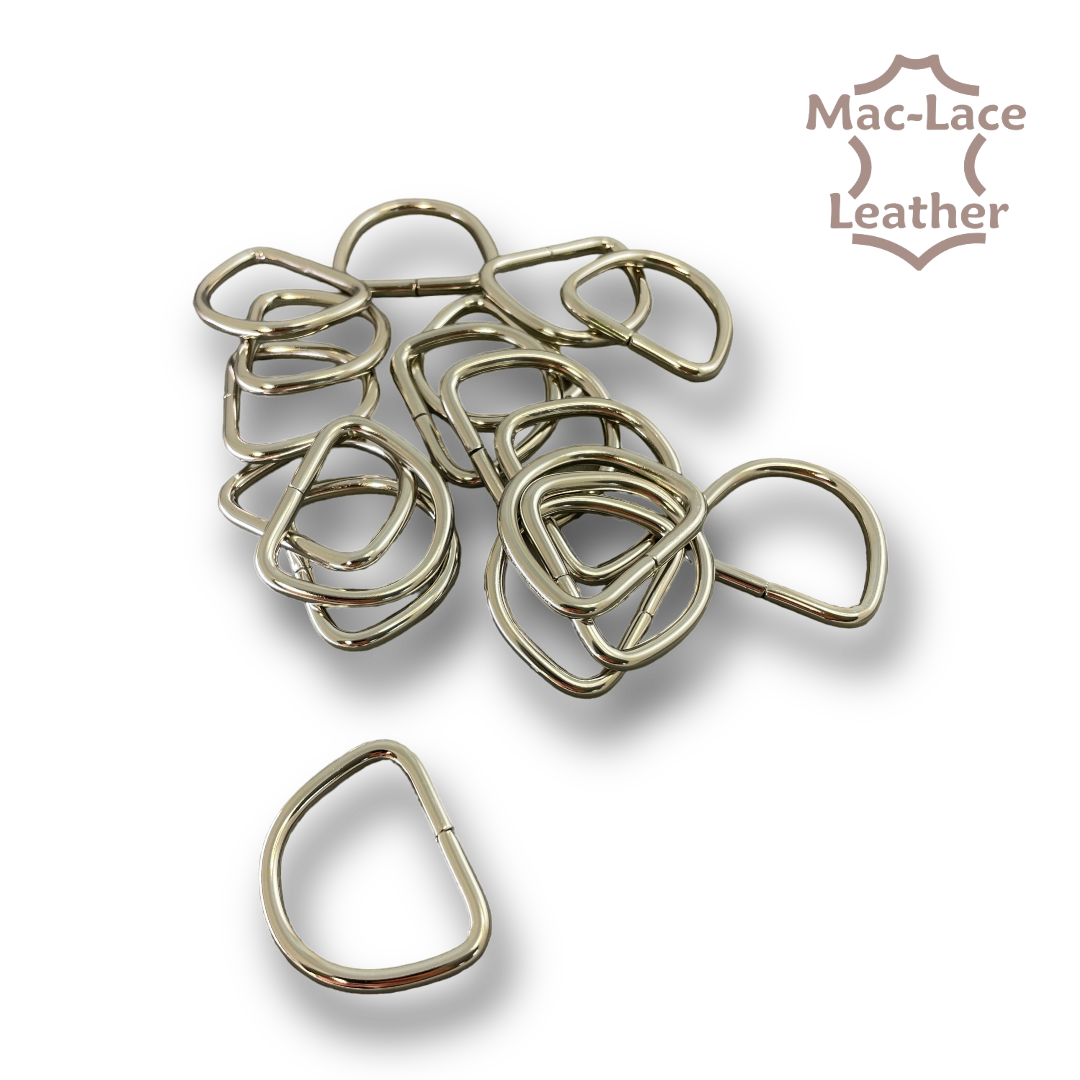 32mm non-welded Nickel D-Rings Pack of 100