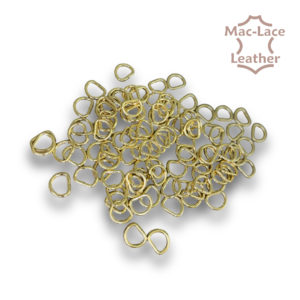 Non-Welded 13mm Gold D-Rings Pack of 100