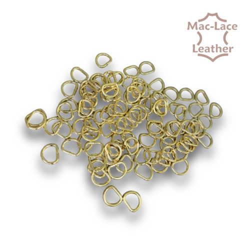 Non-Welded 13mm Gold D-Rings Pack of 100