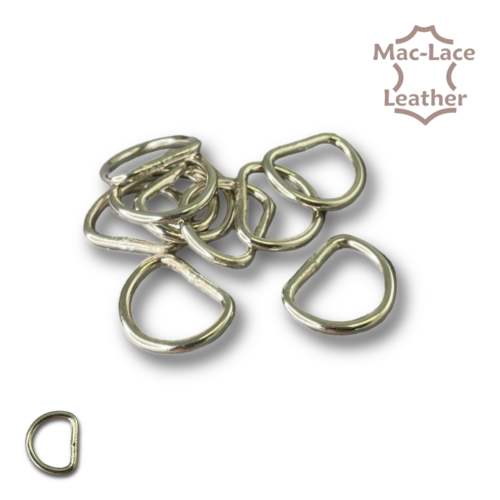 Non-Welded 16mm Nickel D-Rings Pack of 10
