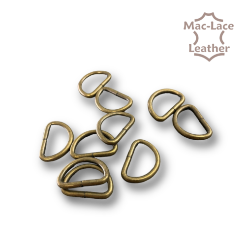 Non-Welded 20mm Antique D-Rings Pack of 10