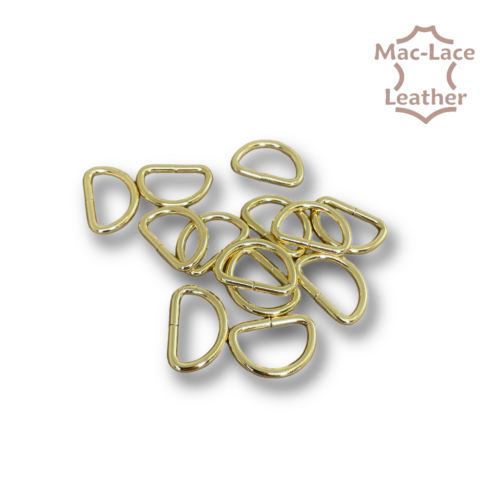 Non-Welded 20mm Gold D-Rings Pack of 100