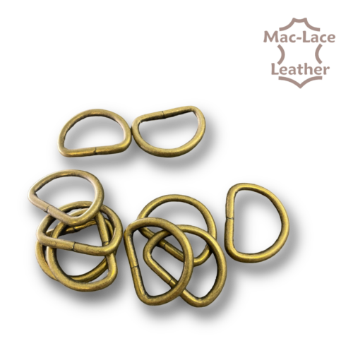 Non-Welded 25mm Antique D-Rings Pack of 10