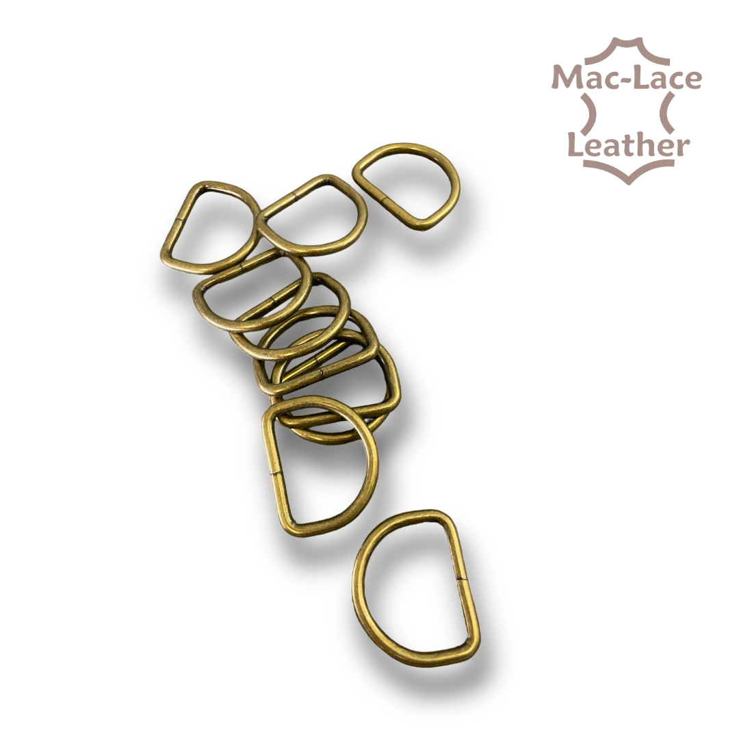 Non-Welded 20mm Nickel D-Rings Pack of 10