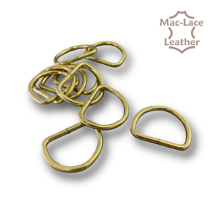 Non-Welded 32mm Gold D-Rings Pack of 10