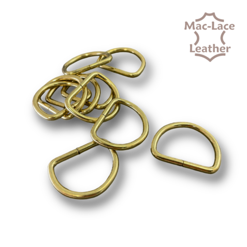 Non-Welded 32mm Gold D-Rings Pack of 10