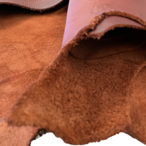 Cowhide Leather Sheets For Crafts / 2.0 mm Real Leather Fabric Whiskey Brown