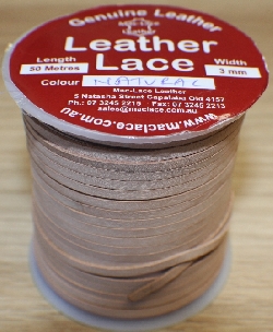 Leather Lace Natural 50m x 3mm