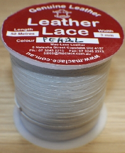 Leather Pearl Lace 50m x 3mm