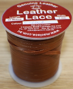 Leather Copper Lace 3mm x 50m