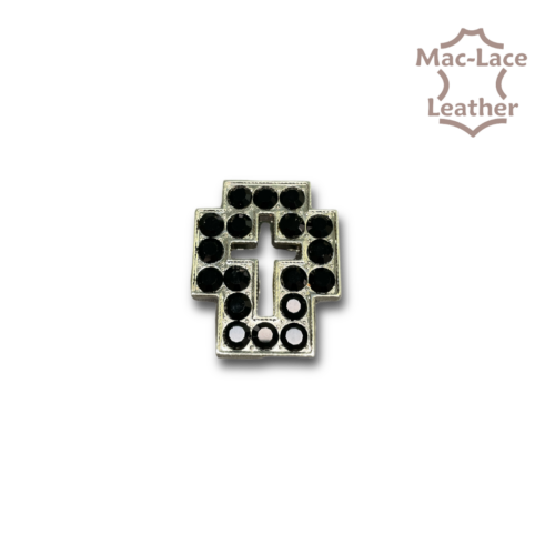 Concho Cross Black Crystals