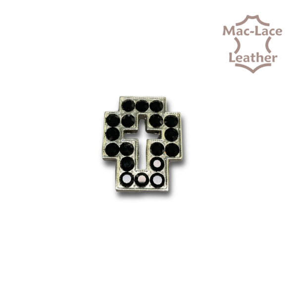 Concho Cross Black Crystals