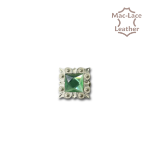 Concho Square with Green-Crystal